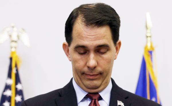 Wisconsin Gov. Scott Walker speaks at a news conference Monday in Madison, Wis., where he announced that he is suspending his Republican presidential campaign. Wisconsin Gov. Scott Walker speaks at a news conference Monday in Madison, Wis., where he announced that he is suspending his Republican presidential campaign.