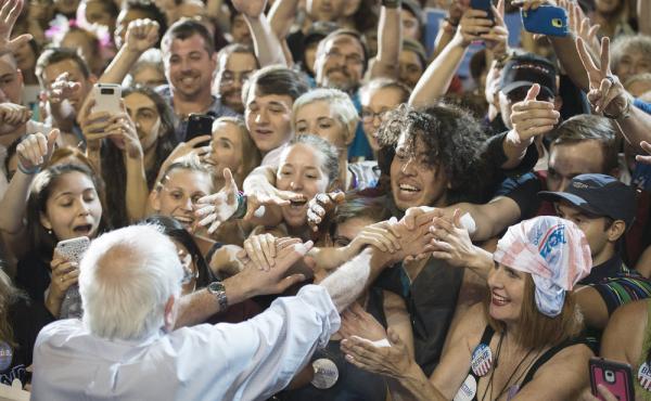 Sen. Bernie Sanders, I-Vt., has gotten some of the biggest and most devoted crowds of the 2016 presidential race, including in Portland, Ore., this month, where he drew more than 19,000. Sen. Bernie Sanders, I-Vt., has gotten some of the biggest and most devoted crowds of the 2016 presidential race, including in Portland, Ore., this month, where he drew more than 19,000.