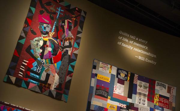 Quilts from the Bill and Camille Cosby collection hang at the Smithsonian's National Museum of African Art in Washington, D.C., in this Nov. 6, 2014, photo. Quilts from the Bill and Camille Cosby collection hang at the Smithsonian's National Museum of African Art in Washington, D.C., in this Nov. 6, 2014, photo.