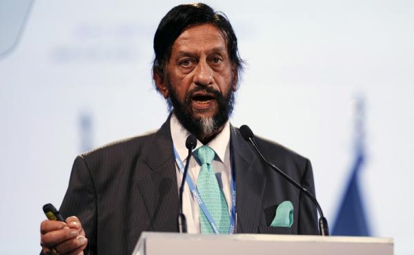Rajendra K. Pachauri speaks at the U.N. Climate Change Conference in Lima, Peru, on Dec. 11, 2014. He is stepping down as chairman of the Intergovernmental Panel on Climate Change. Rajendra K. Pachauri speaks at the U.N. Climate Change Conference in Lima, Peru, on Dec. 11, 2014. He is stepping down as chairman of the Intergovernmental Panel on Climate Change.