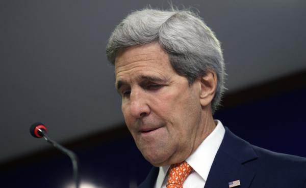Secretary of State John Kerry speaks at a press conference in Gandhinagar, India, on Monday. Secretary of State John Kerry speaks at a press conference in Gandhinagar, India, on Monday.