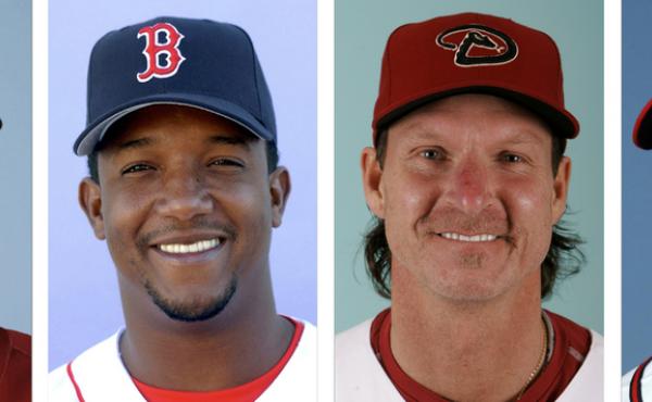 Craig Biggio (from left), Pedro Martinez, Randy Johnson and John Smoltz, the four members of the 2015 class of the Baseball Hall of Fame. Craig Biggio (from left), Pedro Martinez, Randy Johnson and John Smoltz, the four members of the 2015 class of the Baseball Hall of Fame.