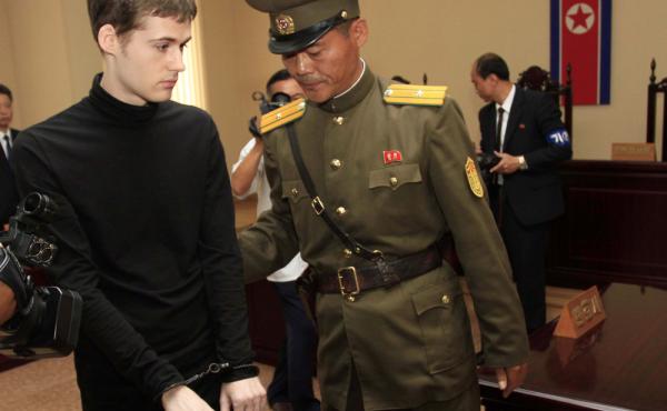 Matthew Miller leaves after his trial at North Korea's Supreme Court on Sunday. The court sentenced the U.S. citizen to six years of hard labor for entering the country illegally and trying to commit espionage. Matthew Miller leaves after his trial at North Korea's Supreme Court on Sunday. The court sentenced the U.S. citizen to six years of hard labor for entering the country illegally and trying to commit espionage.