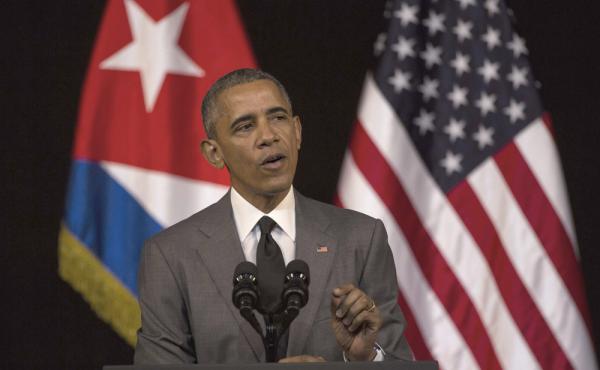 President Obama delivers a speech at the Grand Theater of Havana in Cuba on Tuesday. Obama said he came to Cuba to President Obama delivers a speech at the Grand Theater of Havana in Cuba on Tuesday. Obama said he came to Cuba to