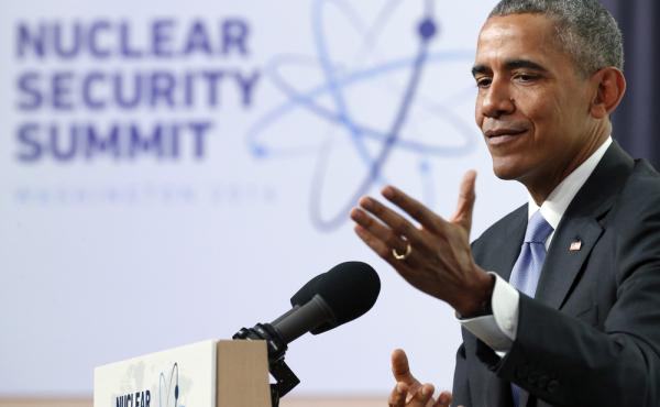 President Obama speaks during a news conference at the Nuclear Security Summit on Friday in Washington. President Obama speaks during a news conference at the Nuclear Security Summit on Friday in Washington.