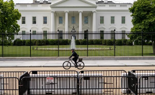 Across the street from the White House, shown here in 2021, is Lafayette Park. On Thursday, a lightning strike there hit four people, and two of them were pronounced dead on Friday. Across the street from the White House, shown here in 2021, is Lafayette Park. On Thursday, a lightning strike there hit four people, and two of them were pronounced dead on Friday.