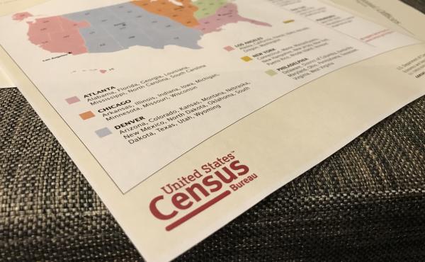 A map shows the locations of the U.S. Census Bureau's regional offices for the 2020 census. A map shows the locations of the U.S. Census Bureau's regional offices for the 2020 census.