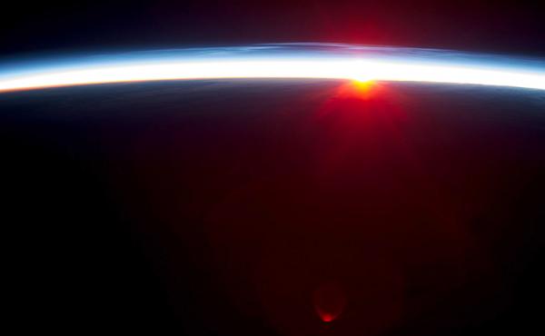 Earth's atmosphere viewed from the International Space Station.