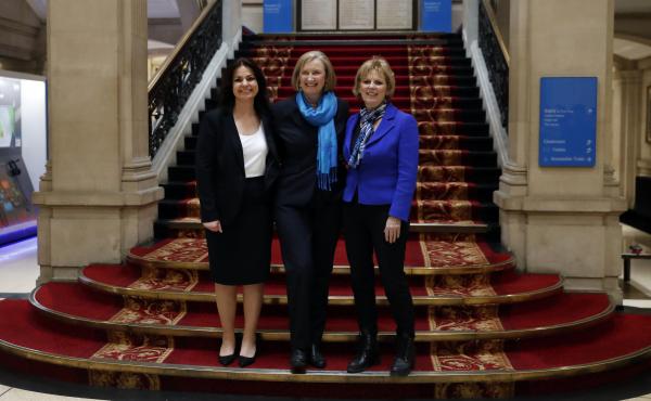 British politicians Heidi Allen, Sarah Wollaston and Anna Soubry (from left to right) announced Wednesday that they were breaking away from their party to join the newly formed, more centrist Independent Group. British politicians Heidi Allen, Sarah Wollaston and Anna Soubry (from left to right) announced Wednesday that they were breaking away from their party to join the newly formed, more centrist Independent Group.
