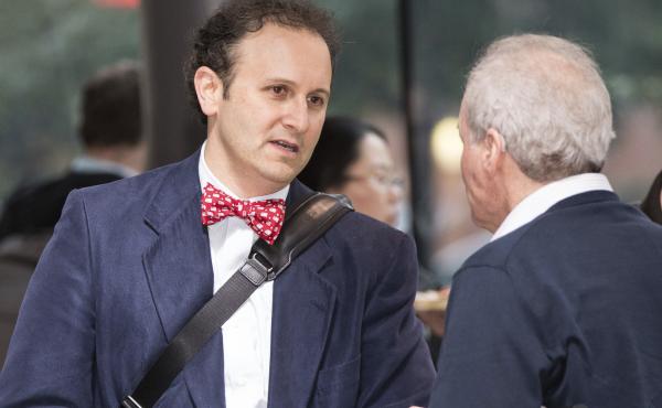 Dr. Aaron Kesselheim (left), a professor at Harvard Medical School, at a documentary film screening in 2018 in Boston. He has resigned from a Food and Drug Administration advisory panel over the FDA's decision to approve an Alzheimer's drug. Dr. Aaron Kesselheim (left), a professor at Harvard Medical School, at a documentary film screening in 2018 in Boston. He has resigned from a Food and Drug Administration advisory panel over the FDA's decision to approve an Alzheimer's drug.