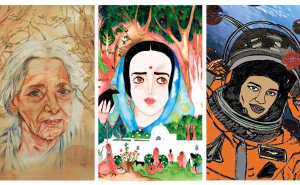 From left: Janaki Ammal (1897-1984), a botanist who developed a sweeter type of sugar cane; Amrita Sher-Gil (1913-1941), a Hungarian-Indian artist who loved painting traditional Indian customs; and Kalpana Chawla, the first woman of Indian origin to go in From left: Janaki Ammal (1897-1984), a botanist who developed a sweeter type of sugar cane; Amrita Sher-Gil (1913-1941), a Hungarian-Indian artist who loved painting traditional Indian customs; and Kalpana Chawla, the first woman of Indian origin to go in