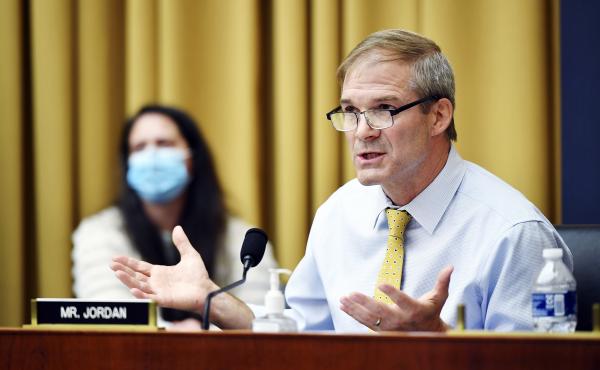Rep. Jim Jordan, R-Ohio, speaks during a House Judiciary subcommittee on antitrust on Capitol Hill. Rep. Jim Jordan, R-Ohio, speaks during a House Judiciary subcommittee on antitrust on Capitol Hill.