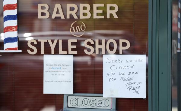 A Seattle barbershop remains closed because of the coronavirus outbreak on May 19. Last week, an additional 2.1 million people filed for unemployment benefits around the country. A Seattle barbershop remains closed because of the coronavirus outbreak on May 19. Last week, an additional 2.1 million people filed for unemployment benefits around the country.
