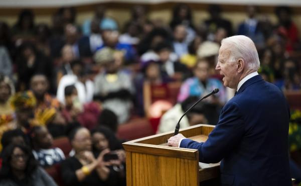 Former Vice President Joe Biden attends services Sunday at the Royal Missionary Baptist Church in North Charleston, S.C. Former Vice President Joe Biden attends services Sunday at the Royal Missionary Baptist Church in North Charleston, S.C.