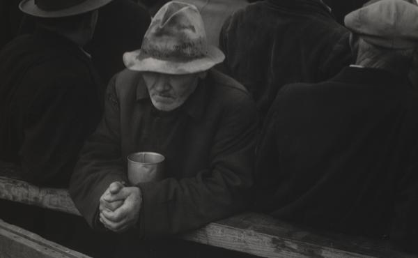 Dorothea Lange, White Angel Bread Line, San Francisco (1933). Sarah Meister, MoMA's photography curator, sees new resonance in Lange's photographs of aid lines like this one, which stood nearby Lange's studio in Northern California. Dorothea Lange, White Angel Bread Line, San Francisco (1933). Sarah Meister, MoMA's photography curator, sees new resonance in Lange's photographs of aid lines like this one, which stood nearby Lange's studio in Northern California.