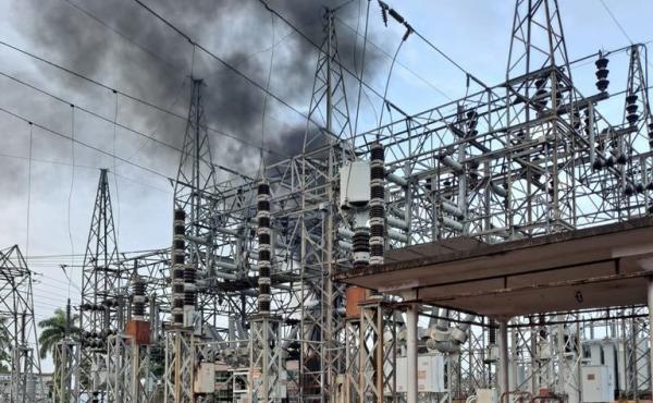 A fire at a Luma Energy substation in San Juan knocked out power to hundreds of thousands of residents in Puerto Rico on Thursday. A fire at a Luma Energy substation in San Juan knocked out power to hundreds of thousands of residents in Puerto Rico on Thursday.