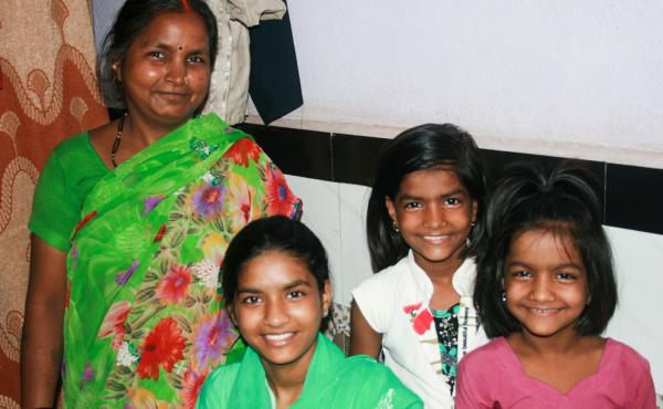 Rima Prajapati with daughters (from left) Jhoti, Aarti and Sangeeta. Jhoti and Aarti were both born deaf. Rima moved her daughters from their village to Mumbai so they could attend a school for the deaf. Rima Prajapati with daughters (from left) Jhoti, Aarti and Sangeeta. Jhoti and Aarti were both born deaf. Rima moved her daughters from their village to Mumbai so they could attend a school for the deaf.