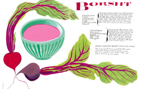 One of Cipe Pineles' many illustrated recipes in the newly published cookbook, Leave Me Alone With the Recipes: The Life, Art & Cookbook of Cipe Pineles. One of Cipe Pineles' many illustrated recipes in the newly published cookbook, Leave Me Alone With the Recipes: The Life, Art & Cookbook of Cipe Pineles.