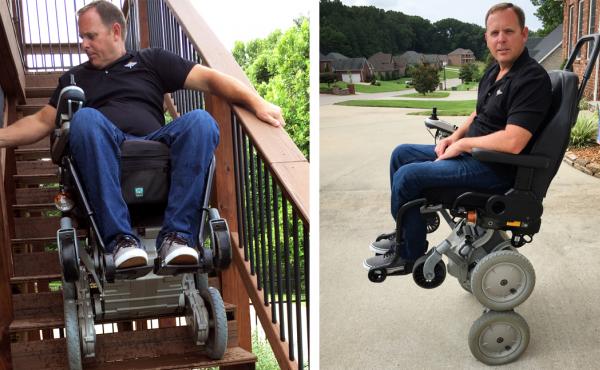 Gary Linfoot was paralyzed by a helicopter crash in Iraq. He's one of the few veterans still using an iBOT, which allows him to rise up to eye level using Segway-style balancing technology. The wheelchair was discontinued in 2009, but may soon be reissued Gary Linfoot was paralyzed by a helicopter crash in Iraq. He's one of the few veterans still using an iBOT, which allows him to rise up to eye level using Segway-style balancing technology. The wheelchair was discontinued in 2009, but may soon be reissued