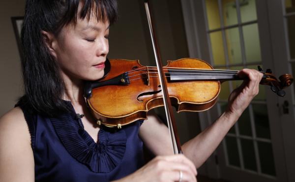 Mira Wang plays Roman Totenberg's long lost Ames Stradivarius violin in New York, on March 8, 2017. Wang, a former student of Totenberg's, played the instrument at a private concert in New York on March 13. Mira Wang plays Roman Totenberg's long lost Ames Stradivarius violin in New York, on March 8, 2017. Wang, a former student of Totenberg's, played the instrument at a private concert in New York on March 13.