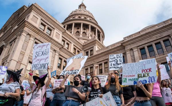 Protesters take part in the Women's March and Rally for Abortion Justice at the State Capitol in Austin, Texas, on Saturday. Protesters take part in the Women's March and Rally for Abortion Justice at the State Capitol in Austin, Texas, on Saturday.