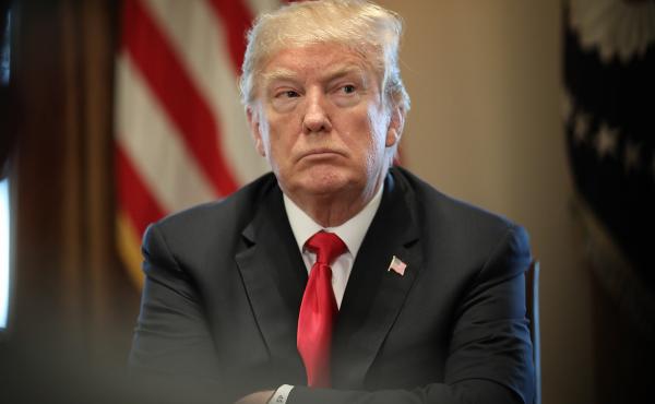 President Trump participates in a meeting with leaders of the steel industry at the White House on Thursday. President Trump participates in a meeting with leaders of the steel industry at the White House on Thursday.