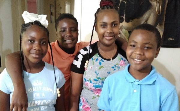 Victoria Gray, who underwent a landmark treatment for sickle cell disease last year, has been at home in Forest, Miss., with her three kids, Jadasia Wash (left), Jamarius Wash (second from left) and Jaden Wash. Victoria Gray, who underwent a landmark treatment for sickle cell disease last year, has been at home in Forest, Miss., with her three kids, Jadasia Wash (left), Jamarius Wash (second from left) and Jaden Wash.