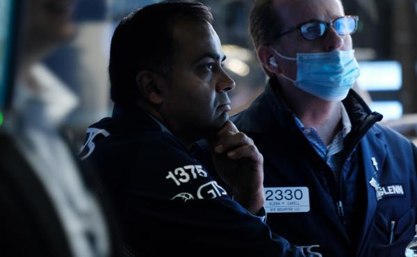 Traders work on the floor of the New York Stock Exchange in New York City on Friday. Stocks slumped again on Monday as fears about inflation are proving hard to tamp down. Traders work on the floor of the New York Stock Exchange in New York City on Friday. Stocks slumped again on Monday as fears about inflation are proving hard to tamp down.