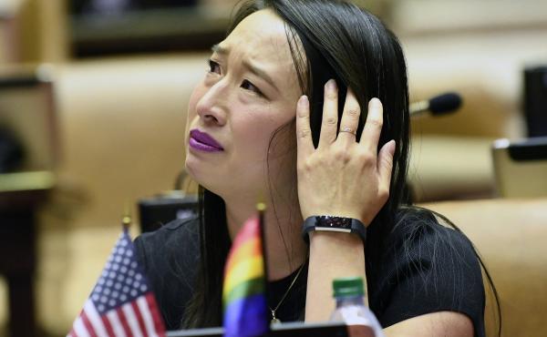 New York Assemblywoman Yuh-Line Niou talks about the sexual abuse she experienced as a child while explaining her vote for the Child Victims Act at the state Capitol in Albany on Jan. 28, 2019. New York Assemblywoman Yuh-Line Niou talks about the sexual abuse she experienced as a child while explaining her vote for the Child Victims Act at the state Capitol in Albany on Jan. 28, 2019.
