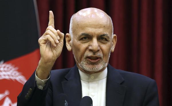 Afghan President Ashraf Ghani speaks during a news conference at the presidential palace in Kabul, Afghanistan, on Sunday, March, 1. Afghan President Ashraf Ghani speaks during a news conference at the presidential palace in Kabul, Afghanistan, on Sunday, March, 1.