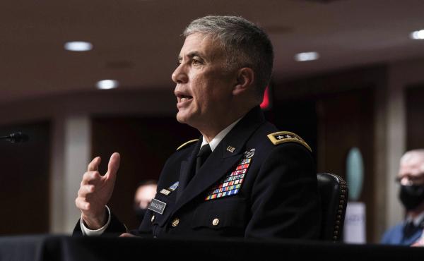 Army Gen. Paul Nakasone, director of the National Security Agency, says the U.S. has a "blind spot" when it comes to foreign intelligence services that effectively carry out cyberspying from inside the U.S. Army Gen. Paul Nakasone, director of the National Security Agency, says the U.S. has a "blind spot" when it comes to foreign intelligence services that effectively carry out cyberspying from inside the U.S.
