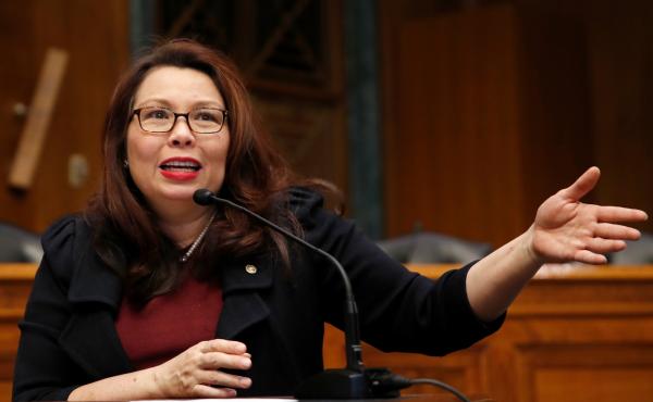 Sen. Tammy Duckworth, seen here in February on Capitol Hill, announced the birth of a daughter, making her the first U.S. senator to give birth while in office. Sen. Tammy Duckworth, seen here in February on Capitol Hill, announced the birth of a daughter, making her the first U.S. senator to give birth while in office.