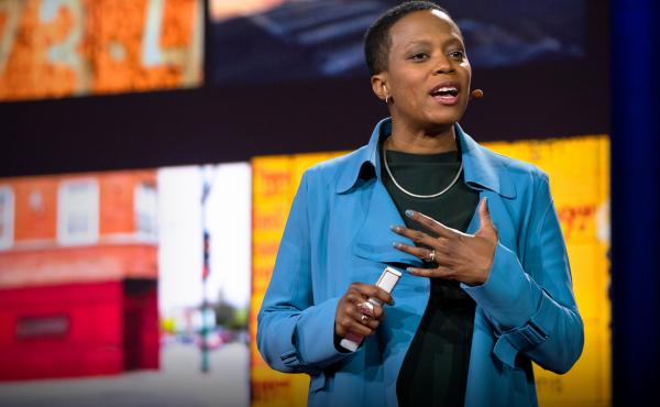 Amanda Williams speaks at TEDWomen 2018: Showing Up, November 28-30, 2018, Palm Springs, California. Photo: Callie Giovanna / TED Amanda Williams speaks at TEDWomen 2018: Showing Up, November 28-30, 2018, Palm Springs, California. Photo: Callie Giovanna / TED
