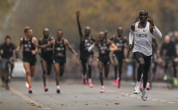 Last year, Eliud Kipchoge became the first athlete to run a marathon in less than two hours. He was wearing a type of shoe that reportedly will not be allowed in elite competition in the future. Last year, Eliud Kipchoge became the first athlete to run a marathon in less than two hours. He was wearing a type of shoe that reportedly will not be allowed in elite competition in the future.