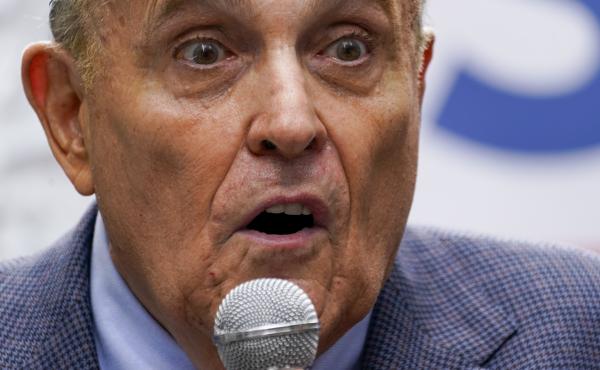 Former New York City Mayor Rudy Giuliani speaks during a campaign event for Republican mayoral candidate Curtis Sliwa on June 21 in New York. Former New York City Mayor Rudy Giuliani speaks during a campaign event for Republican mayoral candidate Curtis Sliwa on June 21 in New York.