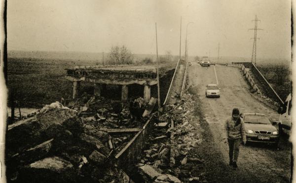 A bridge in Irpin, Ukraine, in April. A bridge in Irpin, Ukraine, in April.