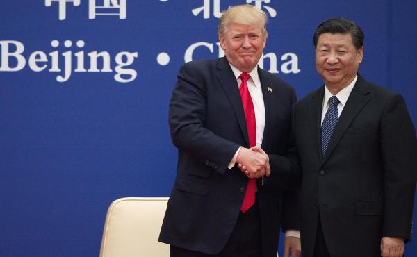 President Trump and Chinese President Xi Jinping shake hands during a business leaders event in Beijing on Nov. 9, 2017. The two leaders are expected to discuss trade at this week's Group of 20 summit in Japan. President Trump and Chinese President Xi Jinping shake hands during a business leaders event in Beijing on Nov. 9, 2017. The two leaders are expected to discuss trade at this week's Group of 20 summit in Japan.