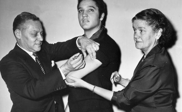 Elvis Presley receives a polio vaccine in New York City in 1956 in an effort to inspire public confidence in the vaccine. The Ad Council says it will be recruiting trusted influencers for its campaign around the coronavirus vaccine. Elvis Presley receives a polio vaccine in New York City in 1956 in an effort to inspire public confidence in the vaccine. The Ad Council says it will be recruiting trusted influencers for its campaign around the coronavirus vaccine.