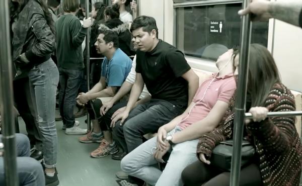 Activists hope a provocative new campaign will prod male riders of Mexico City's public transit system to change behavior toward female transit riders. Activists hope a provocative new campaign will prod male riders of Mexico City's public transit system to change behavior toward female transit riders.