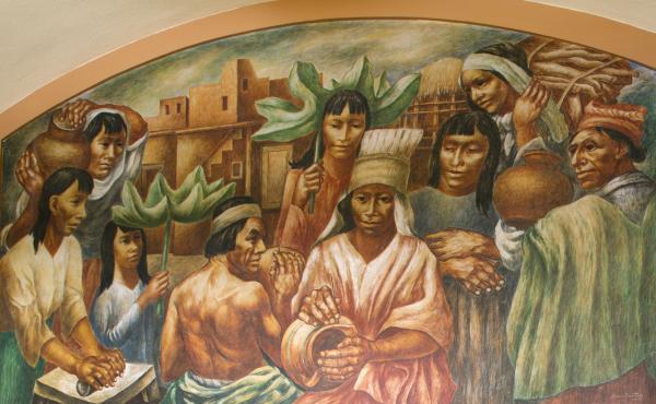 Boris Deutch painted this 1941 Works Progress Administration mural in the Terminal Annex building in Los Angeles, Calif. Boris Deutch painted this 1941 Works Progress Administration mural in the Terminal Annex building in Los Angeles, Calif.