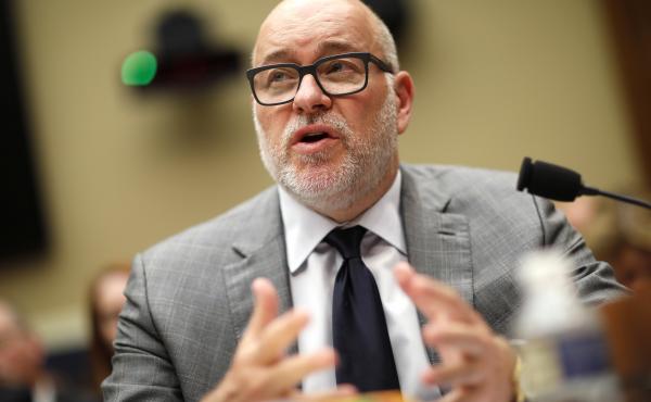 Steve Collis, president and chief executive officer of AmerisourceBergen Corp., testifies during a House Energy and Commerce Subcommittee hearing on May 8, 2018. Steve Collis, president and chief executive officer of AmerisourceBergen Corp., testifies during a House Energy and Commerce Subcommittee hearing on May 8, 2018.