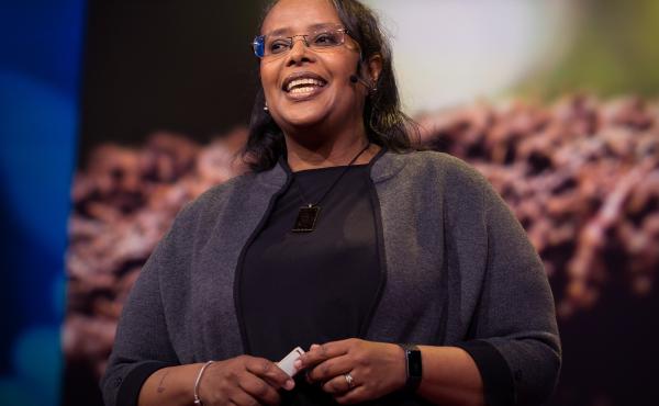 Asmeret Asefaw Berhe speaks at TED2019: Bigger Than Us. April 15 - 19, 2019, Vancouver, BC, Canada. Photo: Bret Hartman / TED Asmeret Asefaw Berhe speaks at TED2019: Bigger Than Us. April 15 - 19, 2019, Vancouver, BC, Canada. Photo: Bret Hartman / TED