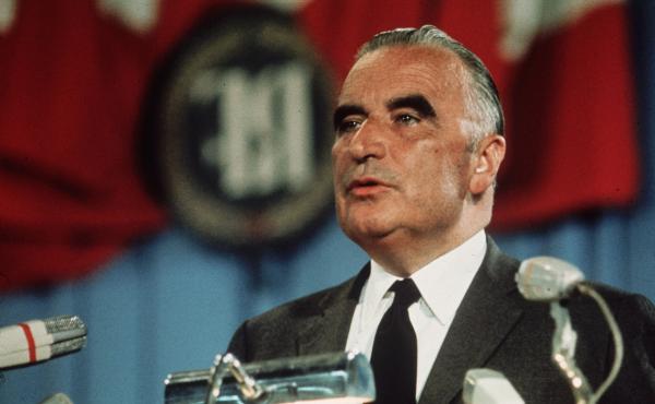 French President Georges Pompidou, shown here in 1969, launched an international competition in 1971 to design and build the museum. French President Georges Pompidou, shown here in 1969, launched an international competition in 1971 to design and build the museum.