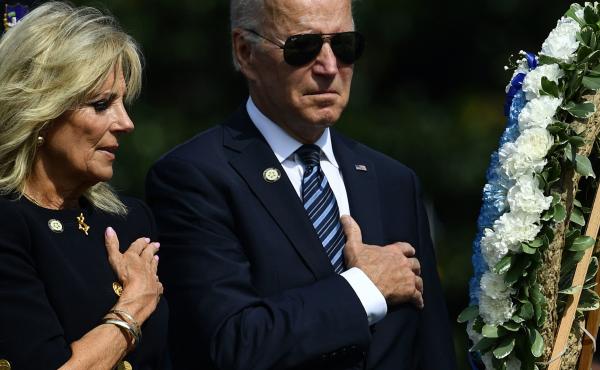 President Biden and first lady Jill Biden attend the 40th Annual National Peace Officers' Memorial Service at the U.S. Capitol on Saturday. President Biden and first lady Jill Biden attend the 40th Annual National Peace Officers' Memorial Service at the U.S. Capitol on Saturday.