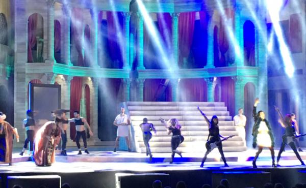 The rock opera offers a fresh take on the story of Nero, one of history's most nefarious emperors. "His target was to give to the Romans, to the poor people, bread, games, entertainment," says artistic director Ernesto Migliacci. "He tried to make a real The rock opera offers a fresh take on the story of Nero, one of history's most nefarious emperors. "His target was to give to the Romans, to the poor people, bread, games, entertainment," says artistic director Ernesto Migliacci. "He tried to make a real