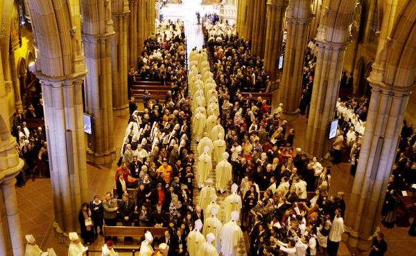 Pope Benedict XVI apologized in 2008 to victims of child sex abuse by Roman Catholic clergy at a mass in Sydney at St. Mary's Cathedral. Pope Benedict XVI apologized in 2008 to victims of child sex abuse by Roman Catholic clergy at a mass in Sydney at St. Mary's Cathedral.
