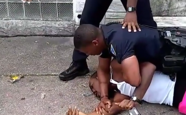A short video posted on social media shows DaShawn McGrier with his back against a wall, having an argument with a Baltimore police officer that then turned violent. A short video posted on social media shows DaShawn McGrier with his back against a wall, having an argument with a Baltimore police officer that then turned violent.