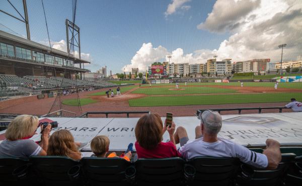 Dozens of fans turned out to watch the Red Sox amateur baseball team tangle with the Yankees at Regions Field in Birmingham, Ala. The teams are part of an over-35 league showcasing their skills at a ballpark normally used by the Birmingham Barons minor le Dozens of fans turned out to watch the Red Sox amateur baseball team tangle with the Yankees at Regions Field in Birmingham, Ala. The teams are part of an over-35 league showcasing their skills at a ballpark normally used by the Birmingham Barons minor le
