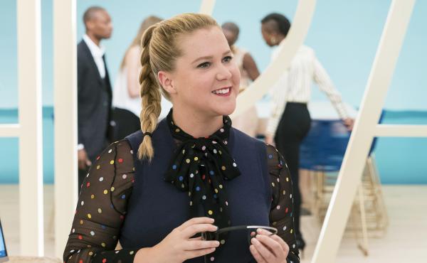Amy Schumer stars as a woman who acquires a boost of self-confidence after a bump on the head in I Feel Pretty. Amy Schumer stars as a woman who acquires a boost of self-confidence after a bump on the head in I Feel Pretty.