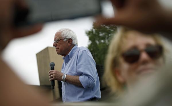 Democratic presidential candidate Sen. Bernie Sanders, seen at the Iowa State Fair on Sunday, has lashed out at The Washington Post over coverage of his presidential campaign. Democratic presidential candidate Sen. Bernie Sanders, seen at the Iowa State Fair on Sunday, has lashed out at The Washington Post over coverage of his presidential campaign.